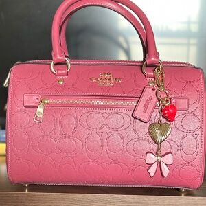 Coach Rowan in Signature Perforated Leather